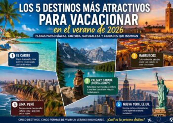 Los 5 destinos más atractivos para vacacionar en el verano de 2026