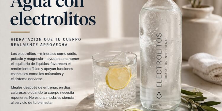 Agua con electrolitos: para qué sirve realmente y cuándo sí puede ayudarte