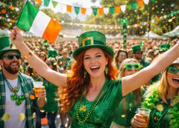 Dublin, Ohio, convierte San Patricio en espectáculo y rompe récord con un gigantesco trébol humano