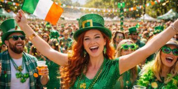 Dublin, Ohio, convierte San Patricio en espectáculo y rompe récord con un gigantesco trébol humano