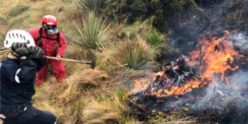 El más grande incendio forestal del año en Ecuador avanza sin poder ser controlado